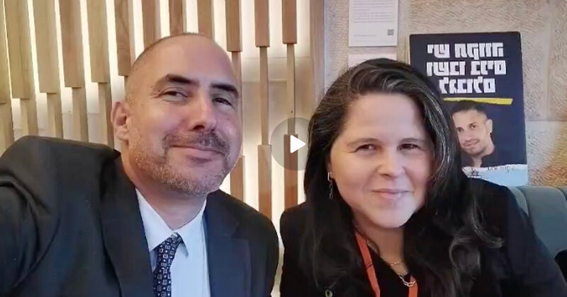 Yehonatan Segev and Heidi Moses Thank Reggie Littlejohn, from Israeli Knesset