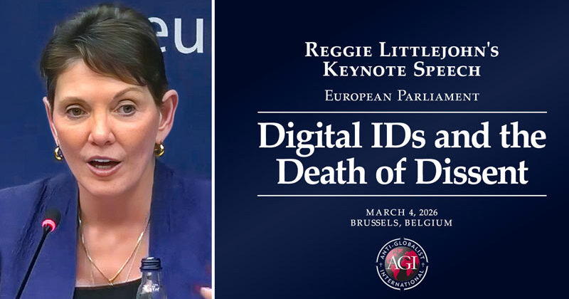 VIDEO | Reggie Littlejohn: Digital IDs and the Death of Dissent – Keynote Speech at the European Parliament